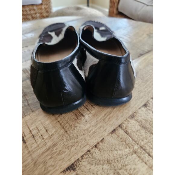 Pied A Terre Cow Calf Hair Loafers Women's Size 37.5 Slip On Made in Italy - Picture 5 of 11